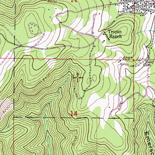 Topographic Map of Cobalt Mining Company Mine, CO