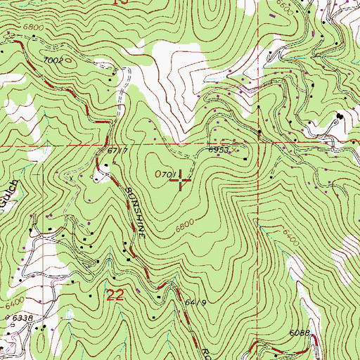 Topographic Map of Fox Hills Outcrop, CO