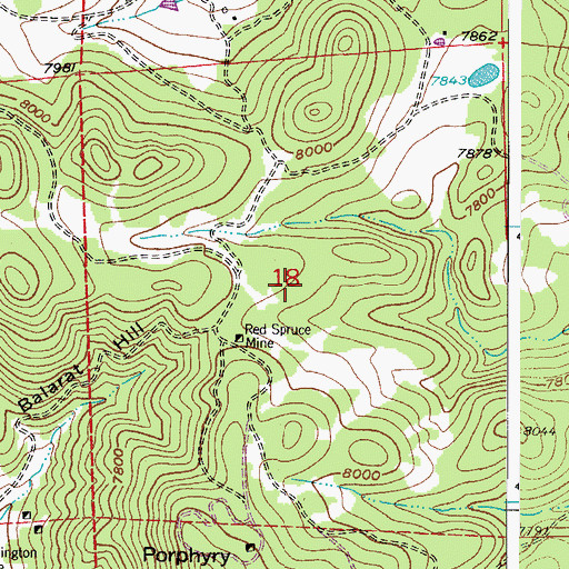 Topographic Map of Miranda A Johnson Lode, CO