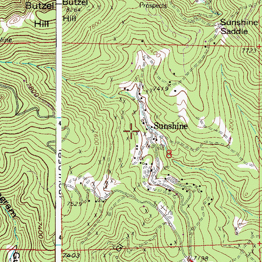 Topographic Map of American Mine, CO