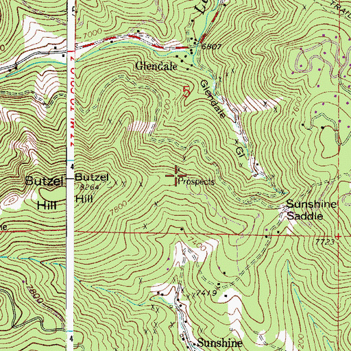 Topographic Map of Cleveland Mine, CO