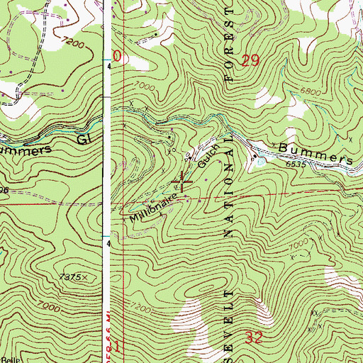 Topographic Map of Crete Mine, CO