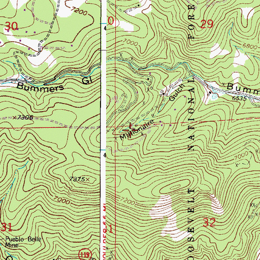 Topographic Map of Dorothy Mine, CO