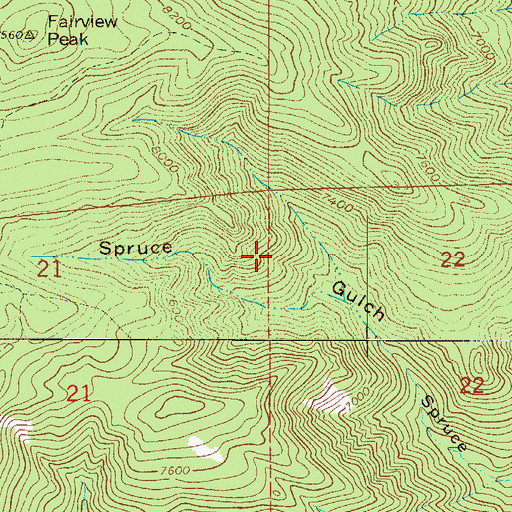 Topographic Map of Durias Mine, CO