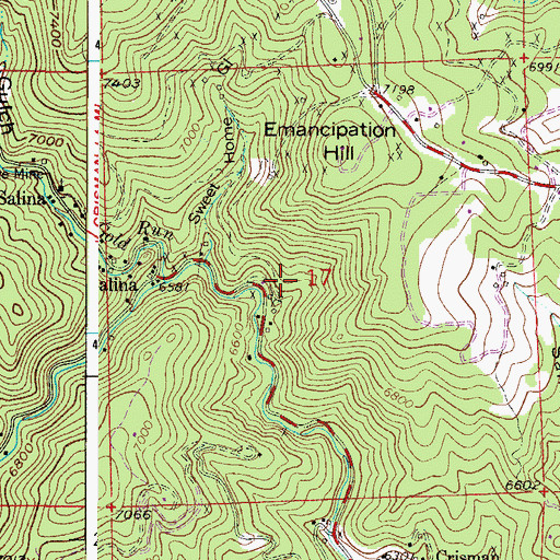 Topographic Map of Home Sweet Home Mine, CO