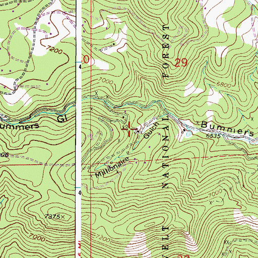 Topographic Map of Katie Mine, CO