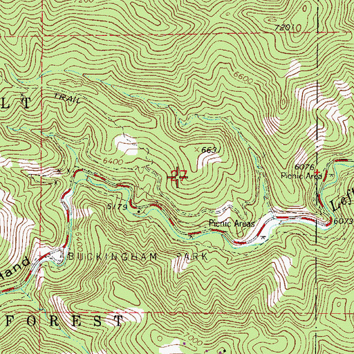 Topographic Map of Leo the Lion Lode Number One Mine, CO