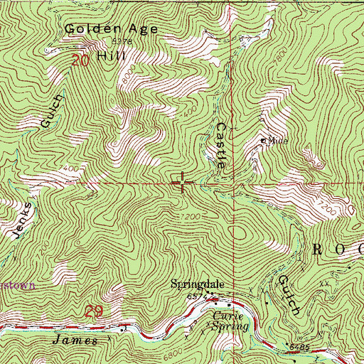 Topographic Map of Lily Mine, CO