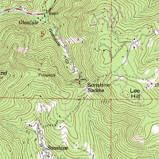 Topographic Map of Nil Desperandum Mine, CO