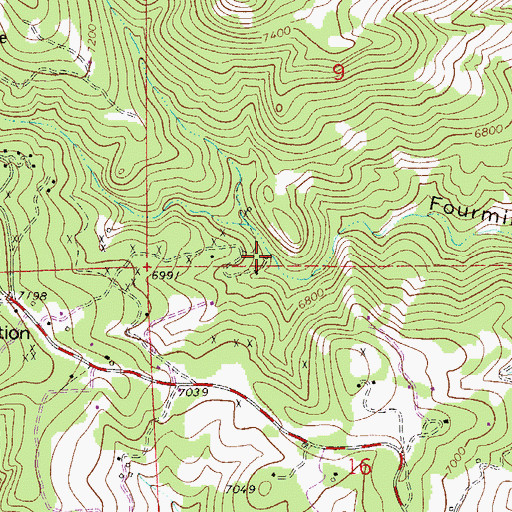 Topographic Map of Pilot Mine, CO