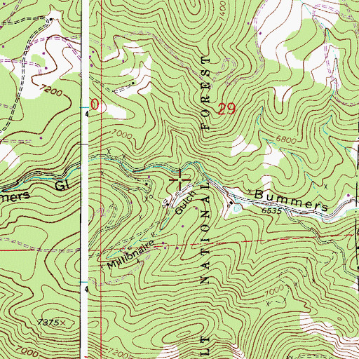Topographic Map of Princess Eulalia Mine, CO