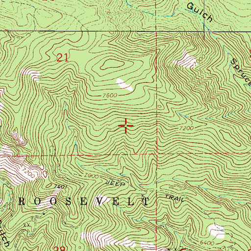 Topographic Map of Standard Mine, CO