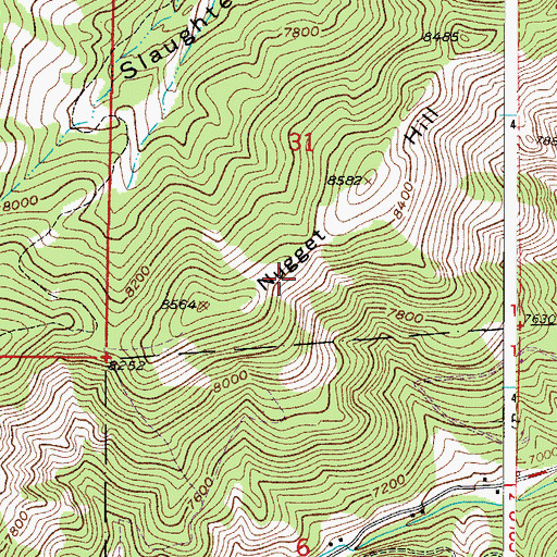 Topographic Map of Tippecanoe Mine, CO