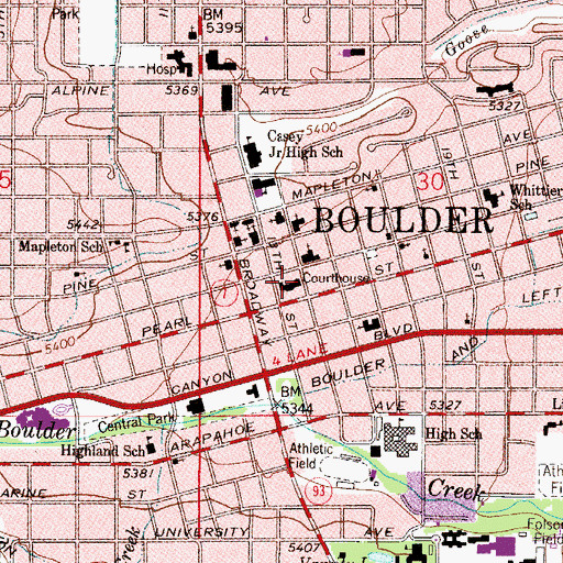 Topographic Map of United Mines, CO