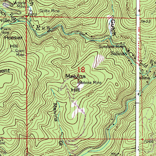 Topographic Map of Lost Boy Mine, CO