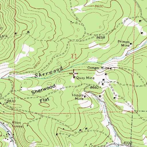 Topographic Map of Junior Shaft Mine, CO
