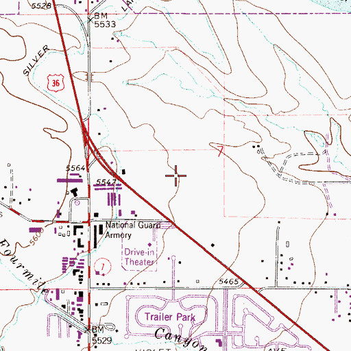 Topographic Map of Viola Beatty Claim, CO