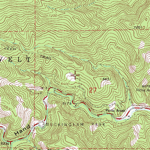 Topographic Map of Highline Prospect, CO