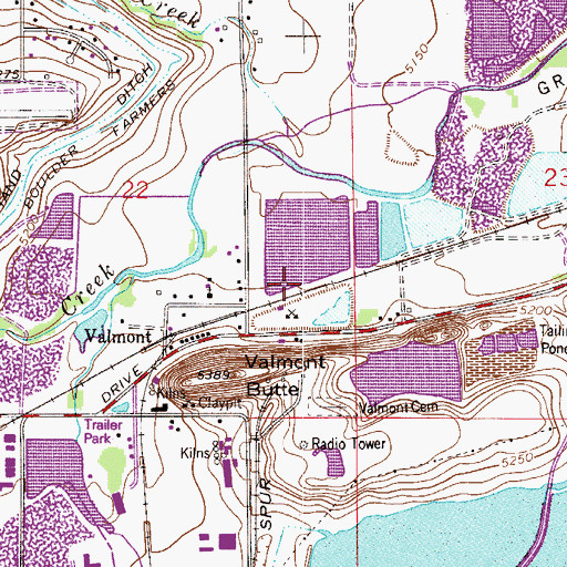 Topographic Map of Brannan Sand and Gravel Company Pit, CO