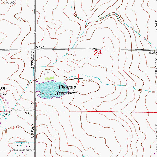 Topographic Map of Warwick Mine, CO