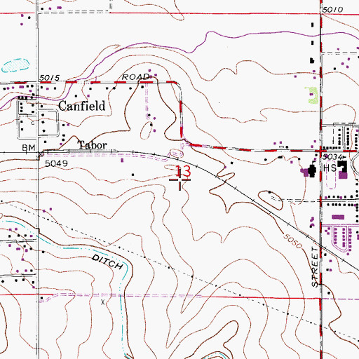 Topographic Map of Brennan Mine, CO
