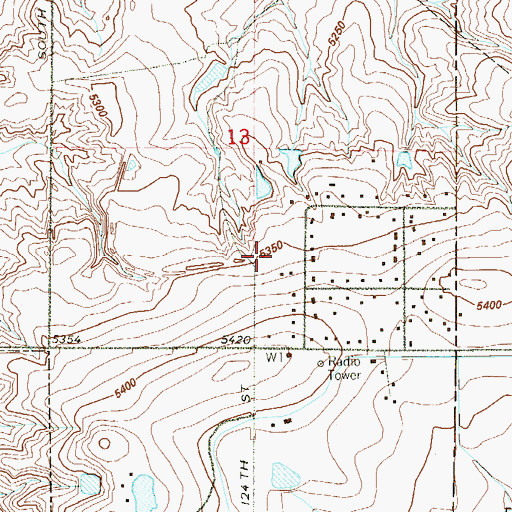 Topographic Map of Canfield Mine, CO