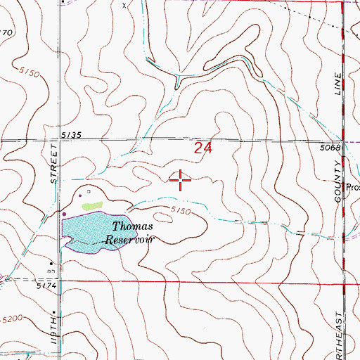 Topographic Map of Cleveland Mine, CO