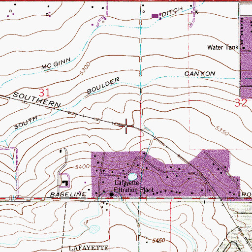 Topographic Map of Haywood Mine, CO