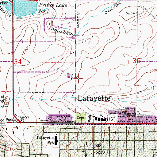 Topographic Map of Simpson Coal Mine, CO