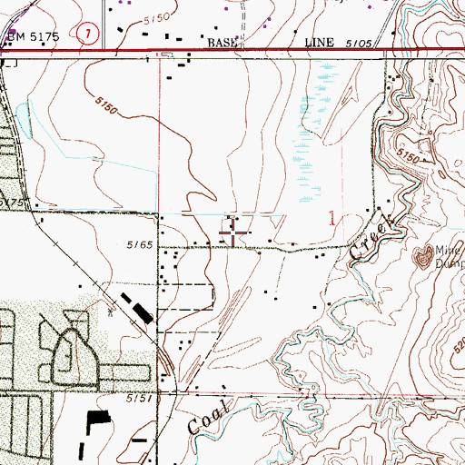 Topographic Map of Storrs Mine, CO