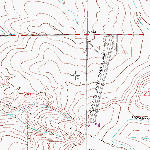 Topographic Map of Boulder Valley Mine, CO