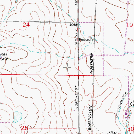 Topographic Map of Mitchell Number Two Mine, CO
