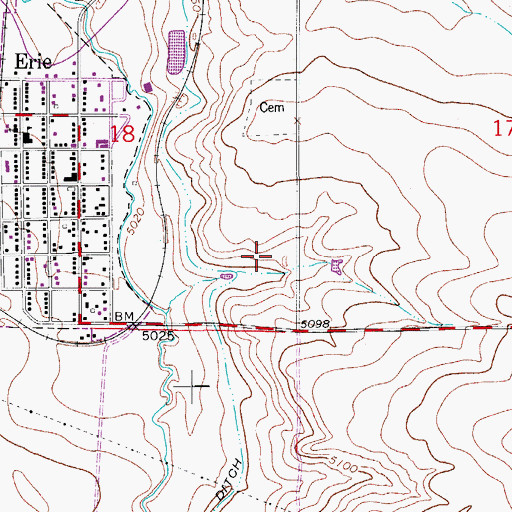 Topographic Map of Northwestern Mine, CO
