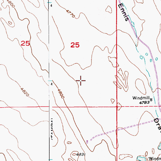 Topographic Map of Keenesburg Strip Mine, CO