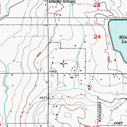 Topographic Map of Davis Mine, CO