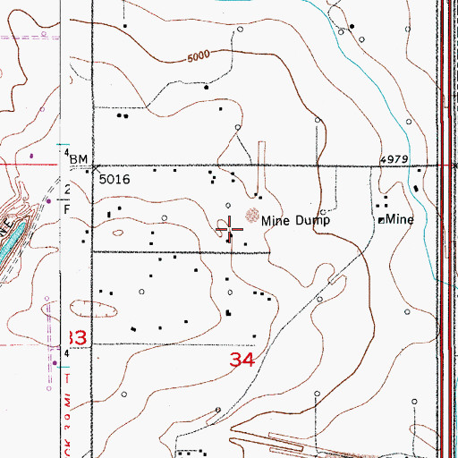 Topographic Map of Ideal Mine, CO