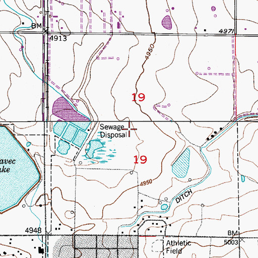 Topographic Map of Saint Vrain Pit, CO