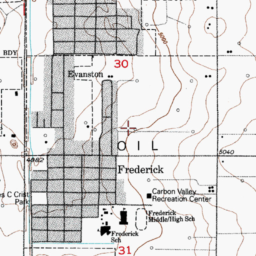 Topographic Map of Warwick Mine, CO