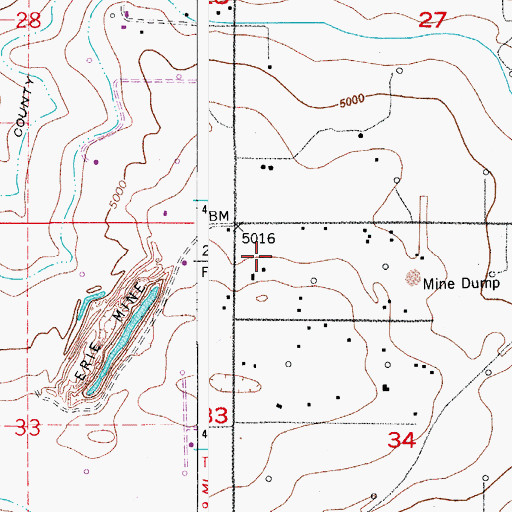 Topographic Map of Whitehouse Mine, CO