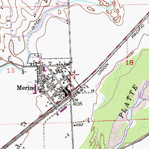 Topographic Map of Tom Hoosier Mine, CO