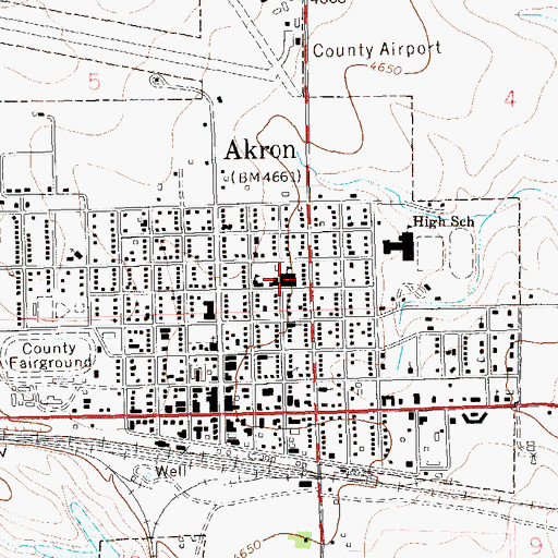 Topographic Map of Washington Granite Quarry, CO