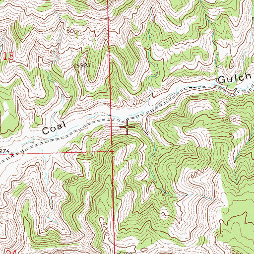 Topographic Map of Coal Gulch Coal Mine, CO