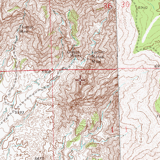 Topographic Map of Farmers Number Two Mine, CO