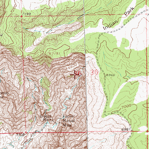 Topographic Map of Jarvis Coal Mine, CO