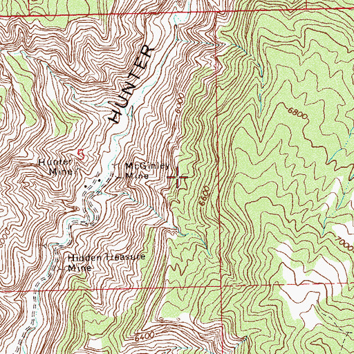 Topographic Map of McGinley Mine, CO