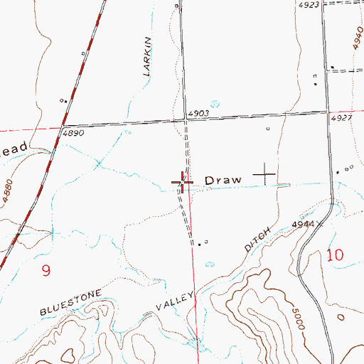 Topographic Map of Nichols Pit, CO