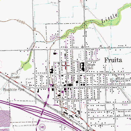 Topographic Map of Fruita Number Two Mine, CO