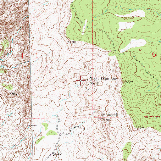 Topographic Map of Boyer Mine, CO