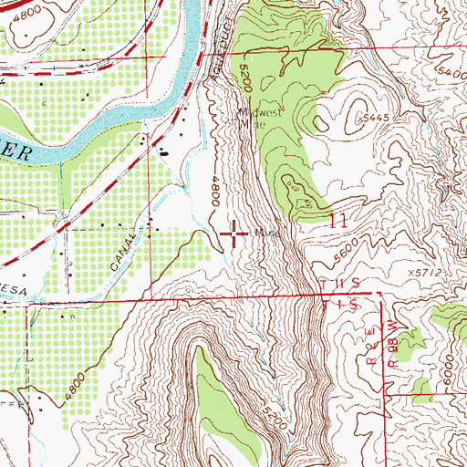 Topographic Map of Midwest Red Arrow Mine, CO