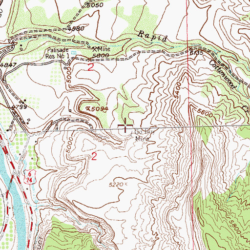 Topographic Map of Winger Mine, CO